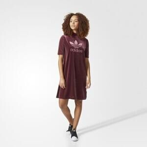Adidas Originals Velvet Vibes‎ Women's Short Dress - Purple - Size S